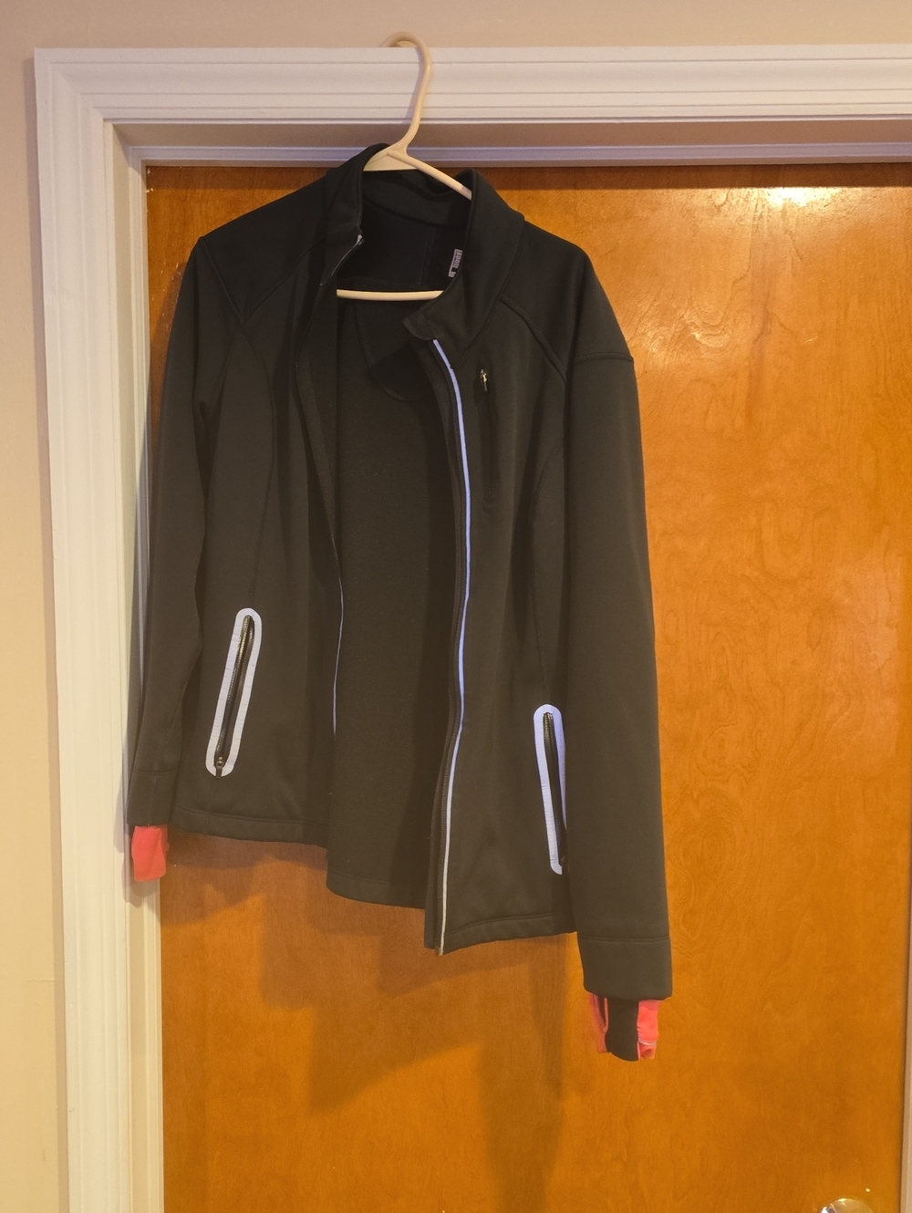 New Balance Black Softshell Jacket with Pink Accents